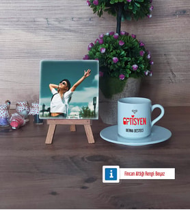 Optisyen Fotoğraflı Dekoratif Taş, Ahşap Altlıklı Türk Kahvesi Fincanı Hediye (Model 2)