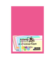 Renkli A-4 Fotokopi Kağıdı 25 li 1 Paket Artlantis Fotokopi Renkli A4 Kağıdı (Pembe)