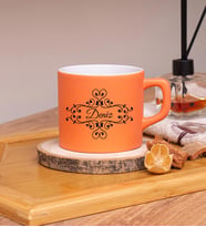 Kişiye Özel Tasarımlı Renkli Nescafe Fincanları 220 ML & Model No: SC-985 (Turuncu)