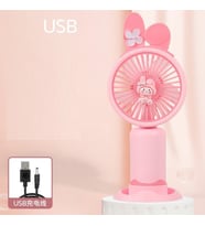 Livava Melody Mini Fan, Usb li ve Şarj Edilebilir, Telefon Tutucu, Beyaz, 19x8 (Pembe)