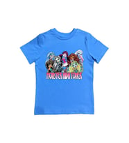 MONSTER HIGH baskılı pamuklu penye kumaş yazlık çocuk tişört (Mavi)