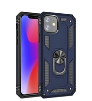 Microsonic Apple iPhone 11 (6.1'') Kılıf Military Ring Holder (Lacivert)
