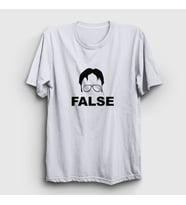 Presmono Unisex Sarı False Dwight Schrute Dizi The Office T-Shirt 345353tt (Beyaz)