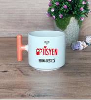 Optisyen Hediye Sepeti Kupa Bardak T Kulplu, Kalemlik ve Ahşap Telefon Standı Tıp Bayramı Hediyesi (Model 7)