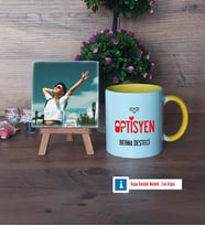 Optisyen Fotoğraflı Dekoratif Taş, Kupa Bardak Beyaz Hediye (Model 7)