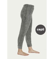 Cepli Lüx Pofuduk Polar Kışlık Pijama Altı pofcepli (Gri)