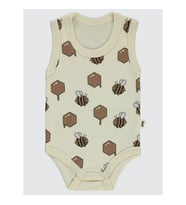Civil Baby Bebek Çıtçıtlı Badi 1-36 Ay Limon Sarısı (Bej)