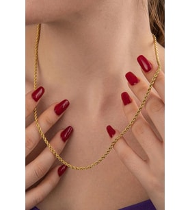 14 Ayar Altın Burgu Halat Zincir 2.60 mm (Rose)