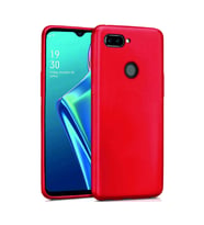 Oppo A5s Kılıf Kamera Korumalı Silikon Rubber Arka Kapak (Kırmızı)