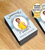 5 Temalı Kişiye Özel Resimli Doğum Günü Magneti  8x6 Cm 10 Adet (Mavi)