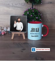 Jeoloji Mühendisi Fotoğraflı Dekoratif Taş, Kupa Bardak Beyaz Hediye (Model 2)