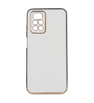 Xiaomi Redmi Note 11S Global Kılıf Bark Kenarları Altın Renk (Beyaz)