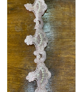5 CM EN BONCUK İŞLEME GÜPÜR NAKIŞ İŞLEME ŞERİT APLİKE BORDÜR DEKORATİF GİYİM ŞERİT (1 METRE ) (Pembe)
