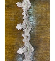 5 CM EN BONCUK İŞLEME GÜPÜR NAKIŞ İŞLEME ŞERİT APLİKE BORDÜR DEKORATİF GİYİM ŞERİT (1 METRE ) (Pembe)
