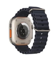 Ally Apple Watch 7-8 45mm 6-5-4 44mm Marine Silikon Kayış Kordon 3-2-1 42mm (Lacivert)