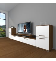Decoraktiv Ekoflex On2 Slm Tv Ünitesi Tv Sehpası (Beyaz - Kahverengi)