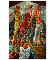 Cakapuzzle Ernıe Barnes Defile Görseli Puzzle Yapboz MDF (Ahşap) (1000 Parça)