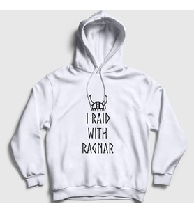 Presmono Unisex Beyaz Raid Vikings Kapüşonlu Sweatshirt 222563tt (Beyaz)