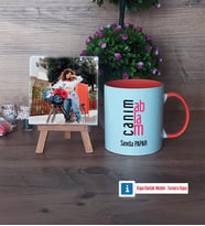 Ablaya Hediye Fotoğraflı Dekoratif Taş, Kupa Bardak Beyaz Hediye (Model 13)