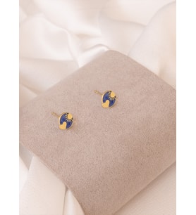 MİNELİ KALPLİ GÜNEŞ KÜPE (Gold)