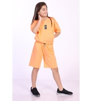 Toontoy Kız Çocuk Cepli Şortlu Takım (Oranj)
