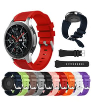 Samsung Galaxy Watch 42mm Active 2 40mm 44mm Kordon Çizgili Silikon Kordon (Turuncu)