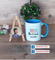 Kimya Mühendisi Kupa Bardak Beyaz ve Fotoğraflı Ahşap Anahtarlık Hediye (Model 4)