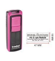TRODAT 9512 CEP KAŞE - İSİM YAZILI KALEM HEDİYELİ (Pembe)