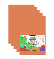Fon Kartonu 50x70 cm 120 gr 5 Adet 50*70 cm Renkli Fon Kartonu Kağıdı 120 Gr Okul Sınıf Etkinlik Kreş Okul Öncesi (Turuncu)