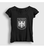 Presmono Kadın Beyaz Vultures Kanye West T-Shirt 422459tt (Siyah)