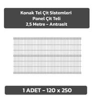 KONAK TEL ÇİT SİSTEMLERİ 1 ADET PANEL ÇİT TELİ 120X250 CM (Antrasit)