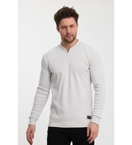 ALEXANDERGARDI PATLI YAKA KAŞKORSE SWEATSHIRT(E23-72804) (Taş)
