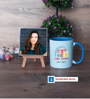 Doğum Günü Hediyesi Fotoğraflı Dekoratif Taş, Kupa Bardak Beyaz Hediye (Model 4)