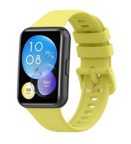 Huawei Watch Fit 2 Uyumlu PureLux Tam Uyumlu Silikon Kordon (Sarı)
