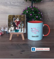 Anneler Günü Hediyesi Fotoğraflı Dekoratif Taş, Kupa Bardak Beyaz Hediye (Model 13)