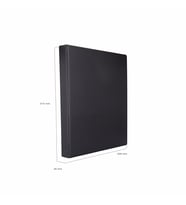 Evrak Sunum Tanıtım Firma Klasörü A4 Pvc 3 cm 4 Halkalı 200 Yaprak Kapasiteli Ring Binder File 27x32 cm (Siyah)