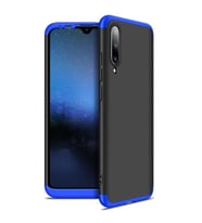 Xiaomi Mi A3 Kılıf Zore Ays Full Koruma Kılıf (Siyah-Mavi)