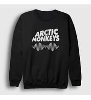 Presmono Unisex Beyaz Cover Arctic Monkeys Sweatshirt 12955tt (Siyah)