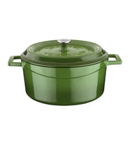 Lava Döküm Yuvarlak Tencere. Trendy Çap(Ø) 24cm. (Yeşil)