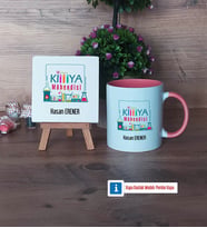 Kimya Mühendisi Dekoratif Taş, Kupa Bardak Kırmızı Hediye (Model 5)