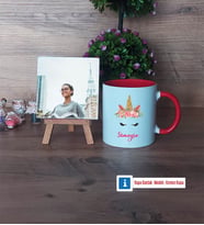 Unicorn Fotoğraflı Dekoratif Taş, Kupa Bardak Beyaz Hediye (Model 2)
