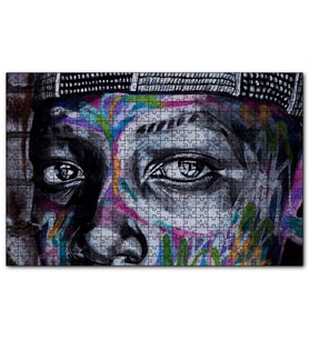 Cakapuzzle Grafiti Gözler Sokak Sanatı Görsel  Puzzle Yapboz MDF (Ahşap) (255 Parça)