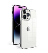 iPhone 14 Pro Max Kılıf Sun Kenarları Renkli Şık Tasarım Kılıf (Gümüş)