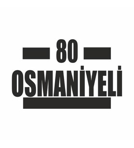 80 Osmaniyeli Araba Sticker siyah 16x9 CM (Siyah)