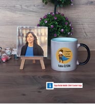 Öğretmenler Günü Hediyesi Fotoğraflı Dekoratif Taş, Kupa Bardak Beyaz Hediye (Model 9)
