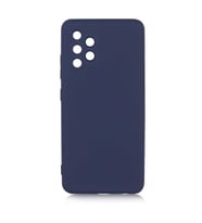 Galaxy A32 4G Kılıf Lansman Tasarım İç Yüzeyi Kadife Silikon (Lacivert)