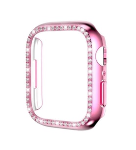 Apple Watch 38mm Kenar Taşlı Kasa Koruyucu (Pembe)