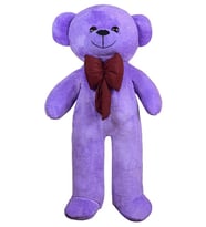 Özgüner 80 - 90 cm Rengarenk Papyonlu Ayıcık %100 yerli (Lila)