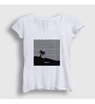 Presmono Kadın Sarı Beach The Neighbourhood T-Shirt 175513tt (Beyaz)
