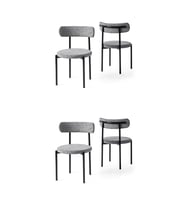 Alfa Metal Mutfak Sandalyesi 4 Lü Set  (Siyah)